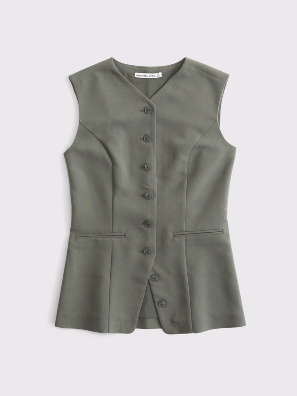 NWOT A&F Tailored Button-Up Vest Small